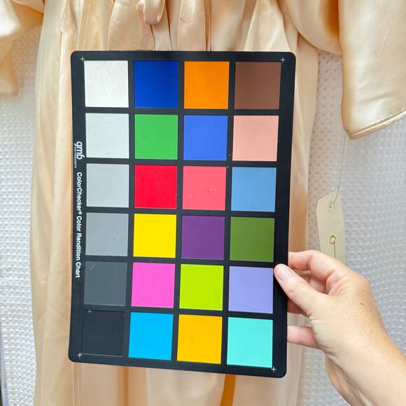 Vintage Peach Satin Robe Lace Trim Belted 50s Style Dolman Sleeve Loungewear M/L - Picture 9 of 13